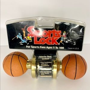 💔SOLD💔 NIB New Vintage Rare SportsLock Basketball Doorknobs